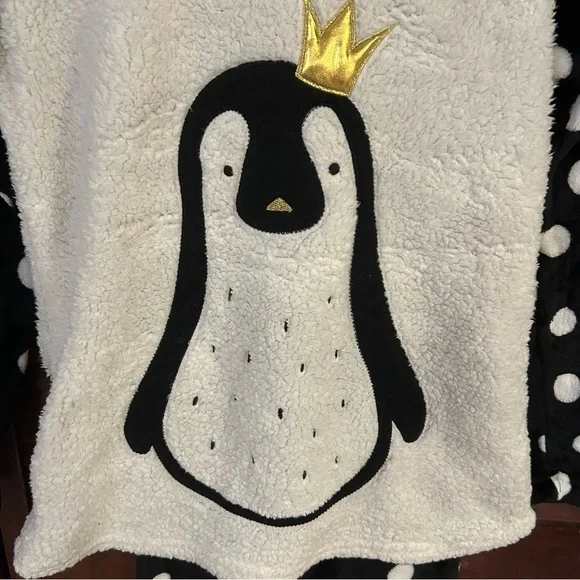 Queen of Cool Penguin Polka Dot Plush Pajamas - Picture 5 of 11